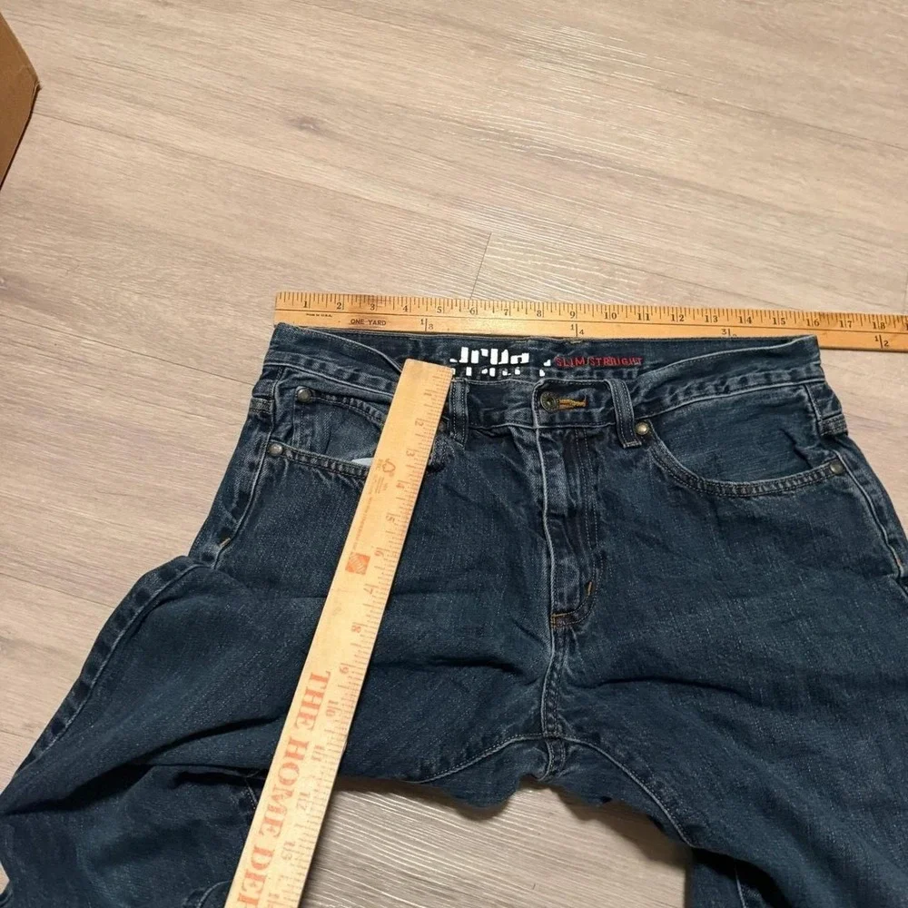 32x28 Dark Blue Faded Bootcut Jeans Y2K Grunge Vintage
